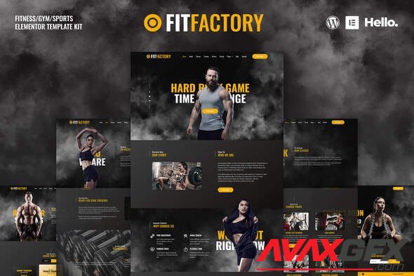 ThemeForest - Fit Factory v1.0.1 - Fitness Gym Elementor Template Kit - 34443491