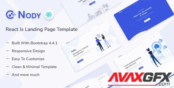 ThemeForest - Nody v1.0.0 - React Js Landing Page Template - 34034626