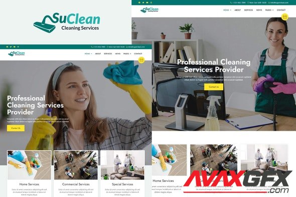 ThemeForest - SuClean v1.0.0 - Cleaning Services Elementor Template Kit - 34494014