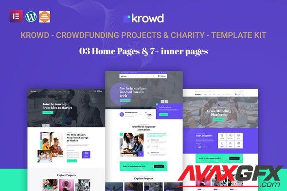 ThemeForest - Krowd v1.0.0 - Crowdfunding Projects & Charity Template Kit - 34493632