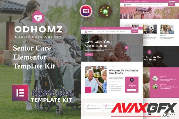 ThemeForest - Odhomz v1.0.0 - Senior Care Elementor Template Kit - 34362755