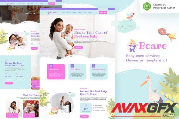 ThemeForest - Bcare v1.0.0 - Baby Care Services Elementor Template Kit - 34392921