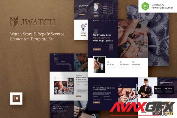 ThemeForest - JWatch v1.0.0 - Watch Store & Repair Service Elementor Template Kit - 34510569