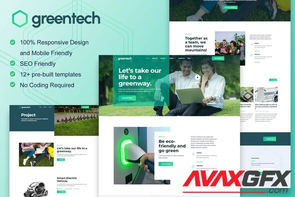 ThemeForest - GreenTech v1.0.0 - Green Technology Services Elementor Template Kit - 34425088