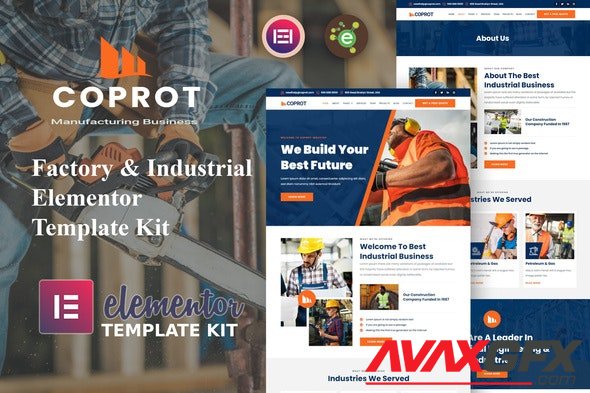 ThemeForest - Coprot v1.0.0 - Factory & Industrial Elementor Template Kit - 34364937