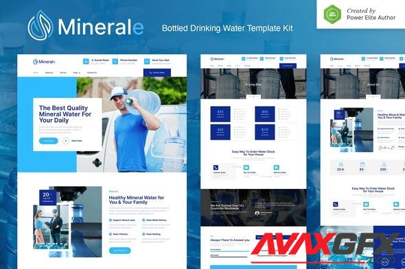 ThemeForest - Minerale v1.0.0 - Bottled Drinking Water Elementor Template Kit - 34456369