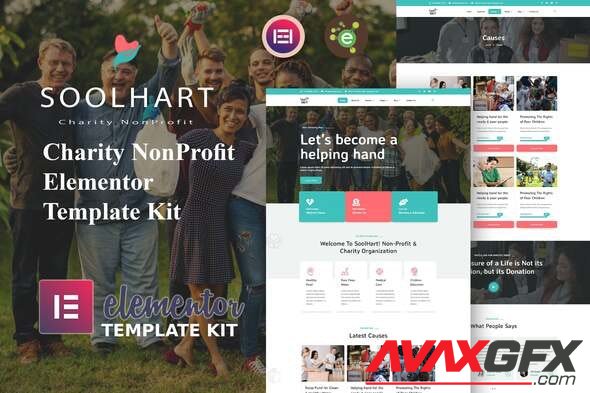 ThemeForest - SoolHart v1.0.0 - Charity NonProfit Elementor Template Kit - 34387766