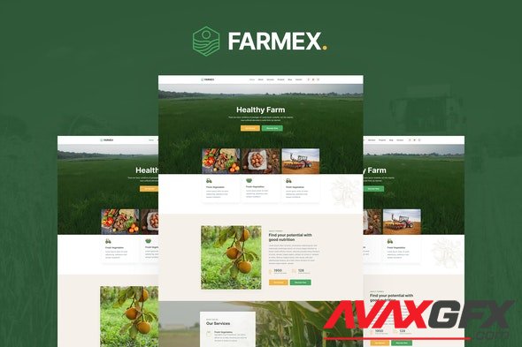ThemeForest - Farmex v1.0.0 - Agriculture & Farm Template Kit (Update: 25 October 21) - 30082045