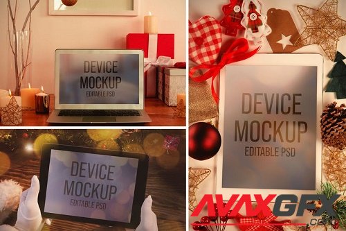 Christmas Device Screen Mockup Set