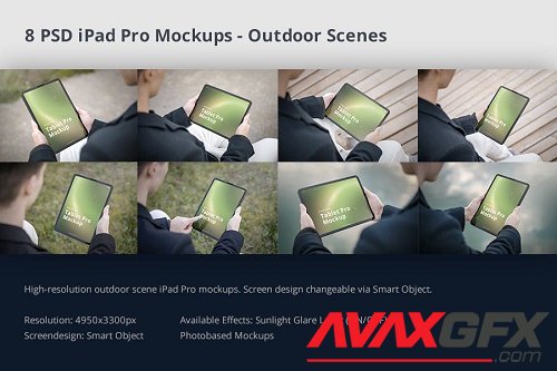 Tablet Pro Mockup Outdoor Scenes