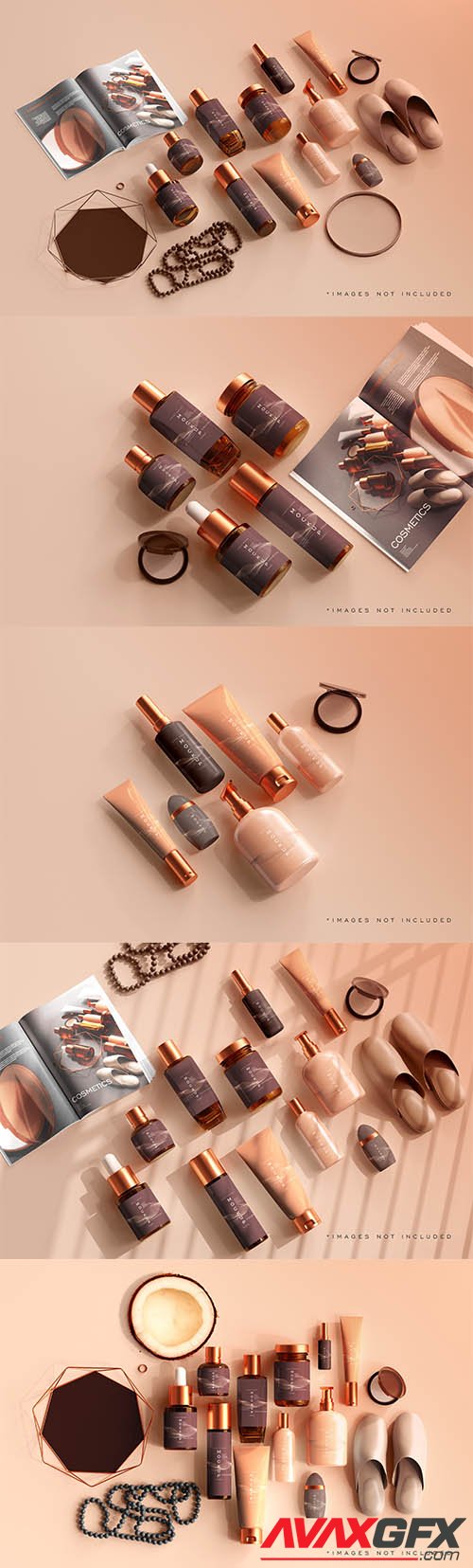 Cosmetic branding mockup scene