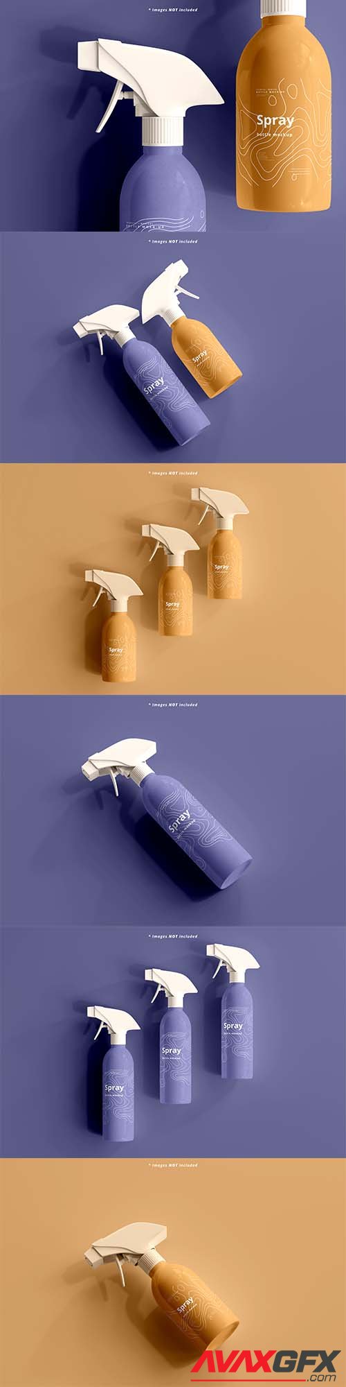 Cosmetic spray bottle mockup