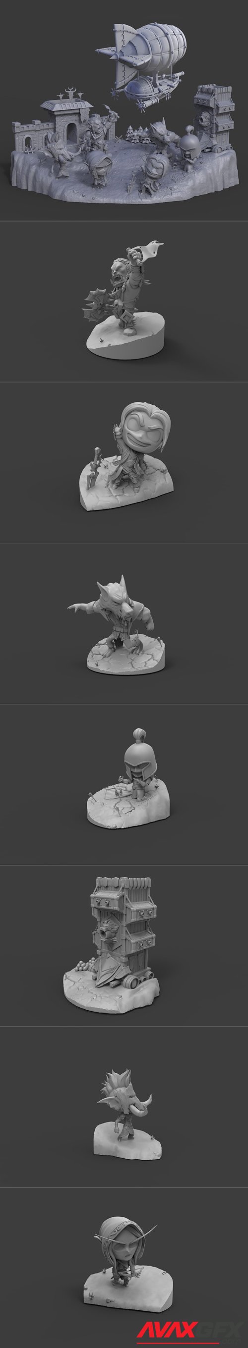 World Of Warcraft Cartoon Version – 3D Printable STL