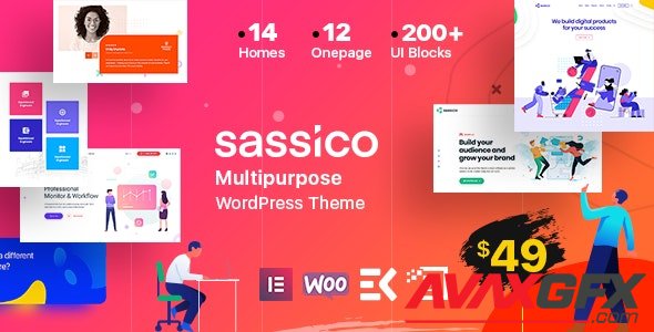 ThemeForest - Sassico v3.2 - Saas Startup Multipurpose WordPress Theme - 25081433