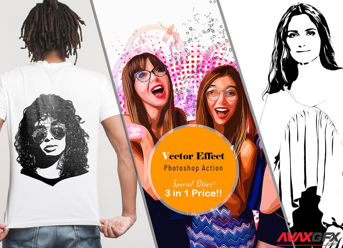 CreativeMarket - Vector Effect Photoshop Action 6596069