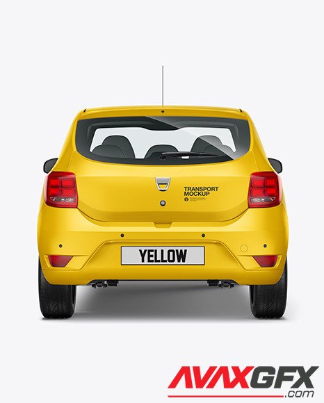 Hatchback Mockup - Back View 71498