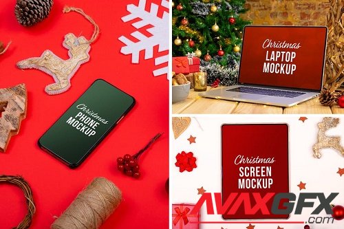 Christmas Device Screen Mockup Set - CVUY9VM