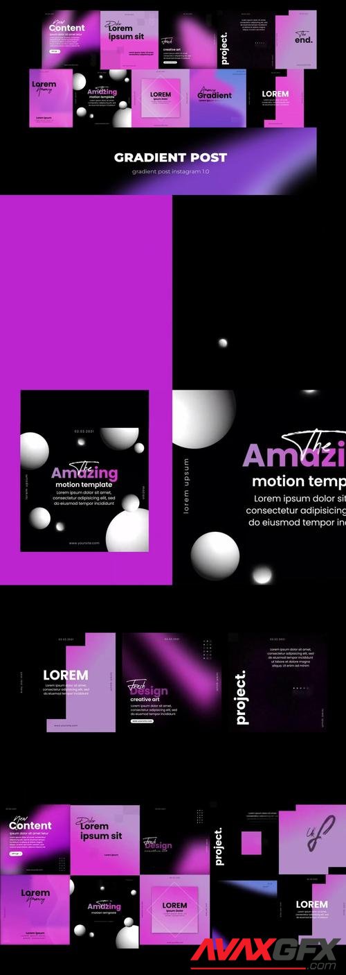 MotionArray – Typography Gradient Posts 923797