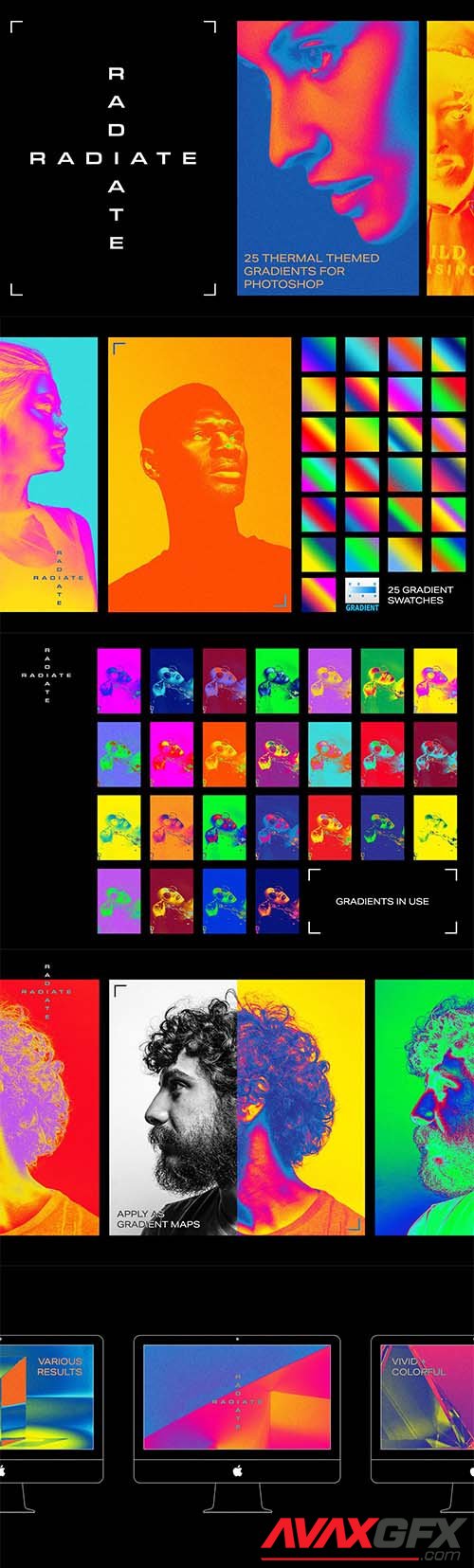 CreativeMarket - Radiate Photoshop Gradients 6480848