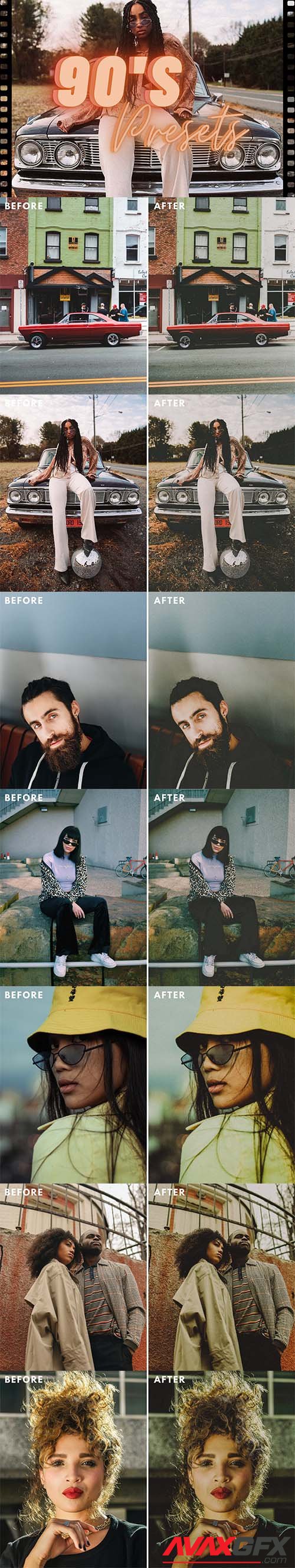 CreativeMarket - 90'S Retro Film Lightroom Presets 6522914