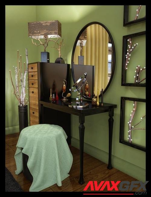 ES Sienna Beauty Tools and Accessories for Vanity Room