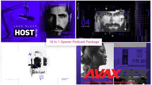 MotionArray – 18 In 1 Opener Podcast Package 986579