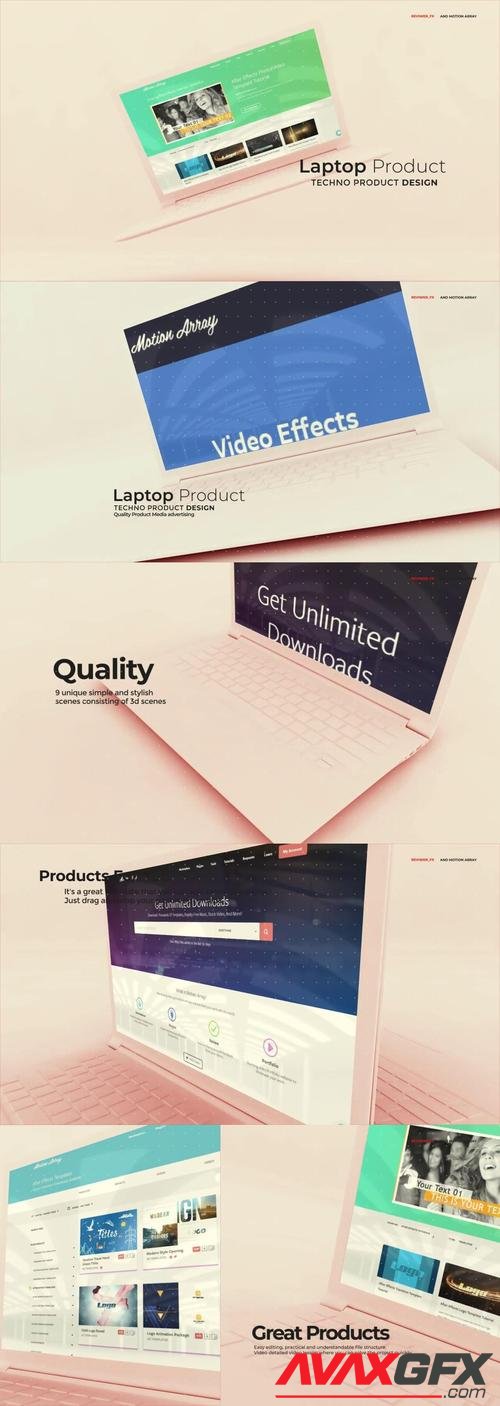 MotionArray – Laptop Mockup Promo 963884