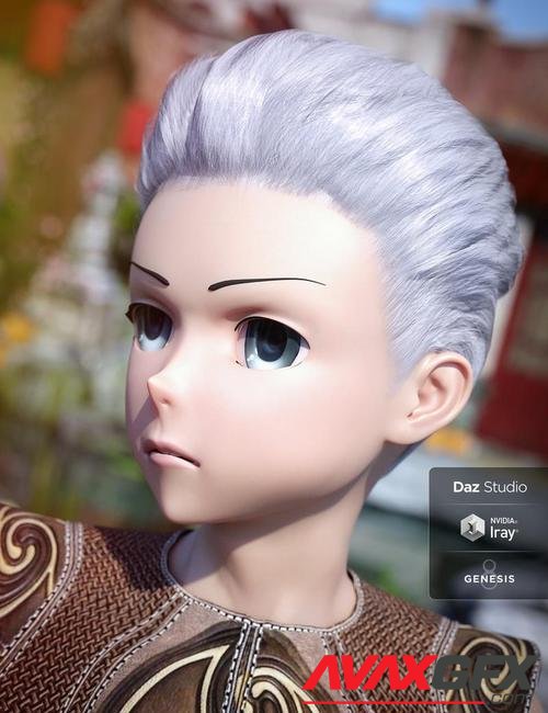 Short Anime Hair for Genesis 3 and 8 Male(s)