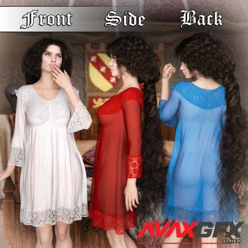 JMR dForce Medieval Nightgown for G3F