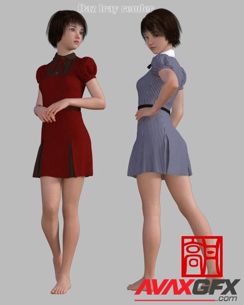 dForce GaoDan Cute Dress for Genesis 8 Female