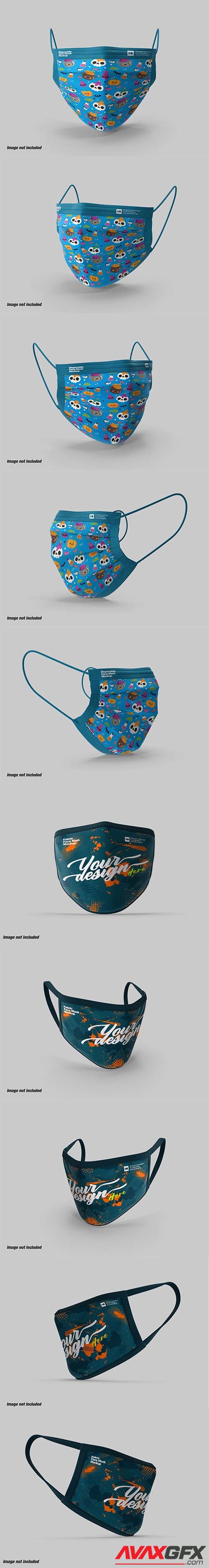 Fabric face mask mockup