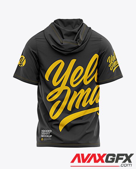 Hooded T-shirt Mockup 36417