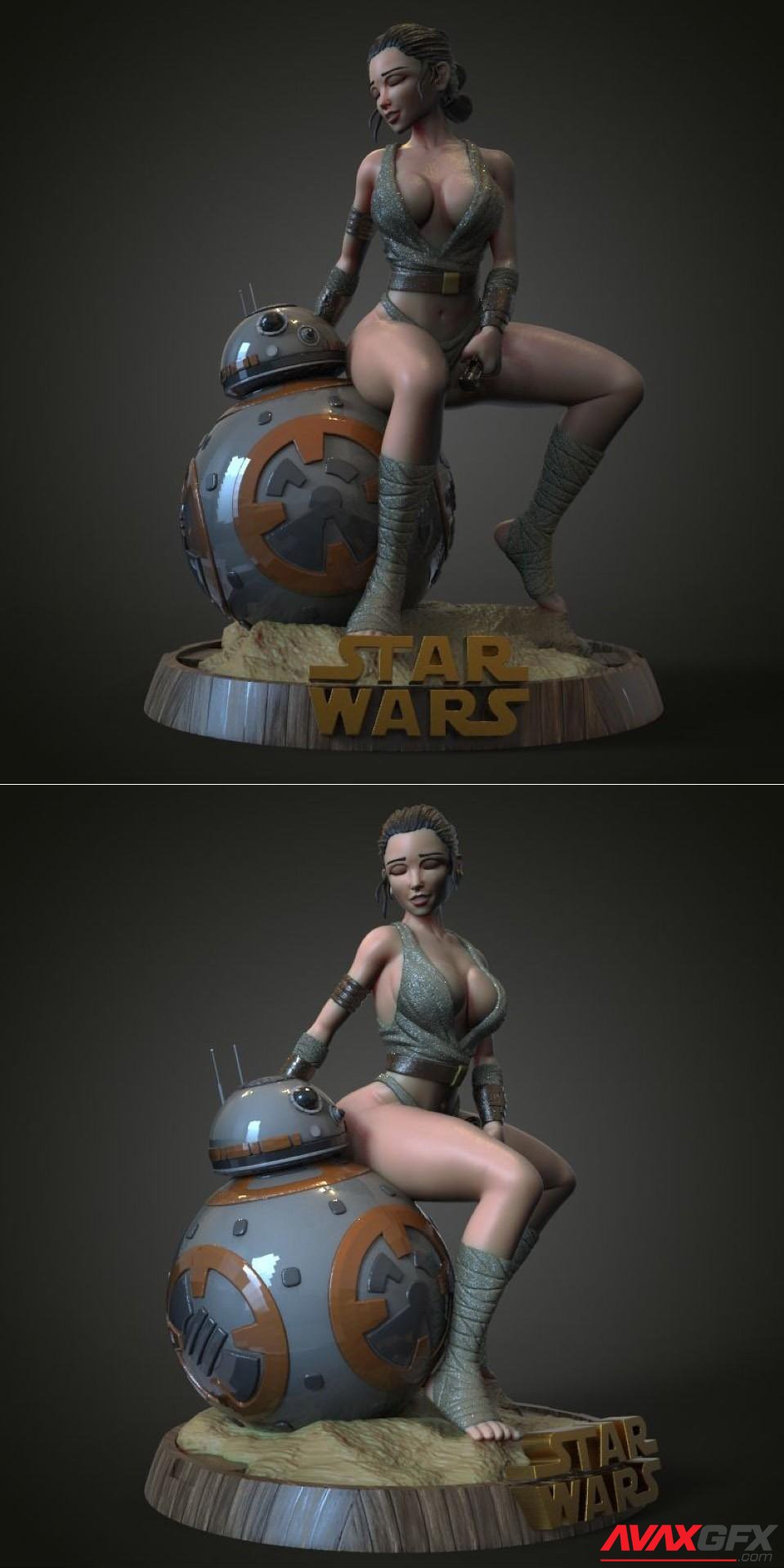 Rey Skywalker Star Wars 3D Printable STL