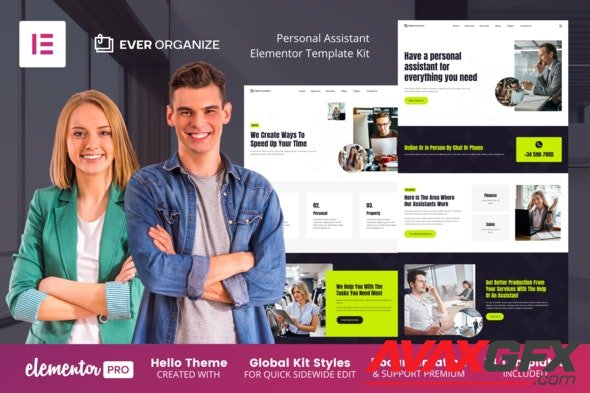 ThemeForest - Ever Organize v1.0.0 - Personal Assistant Elementor Template Kit - 34522358