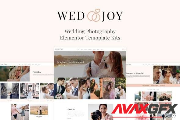 ThemeForest - Wedjoy v1.0.0 - Wedding Photography Elementor Template Kit - 34573411