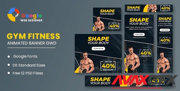 CodeCanyon - Gym Google Adwords HTML5 Banner Ads GWD v1.0 - 34556957