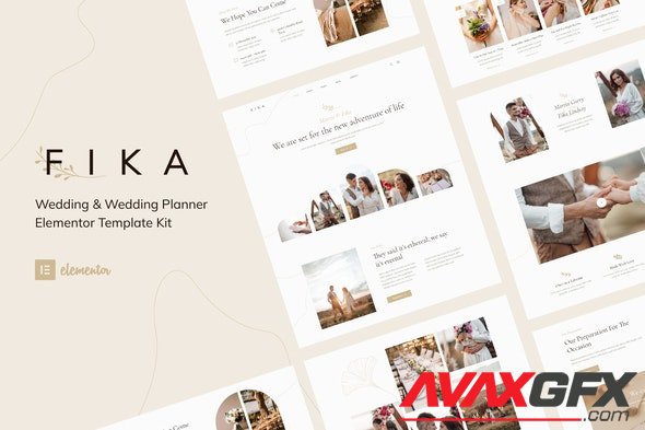 ThemeForest - Fika v1.0.0 - Wedding & Wedding Planner Elementor Template Kit - 34538112