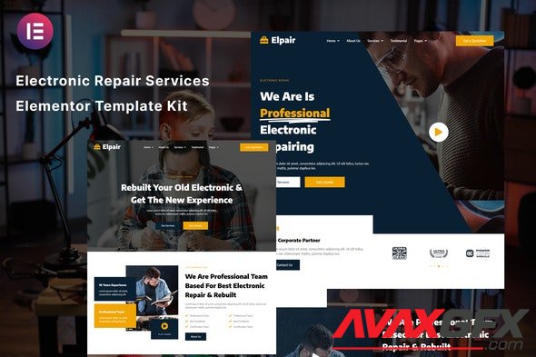 ThemeForest - Elpair v1.0.0 - Electronic Repair Services Elementor Template Kit - 34577935