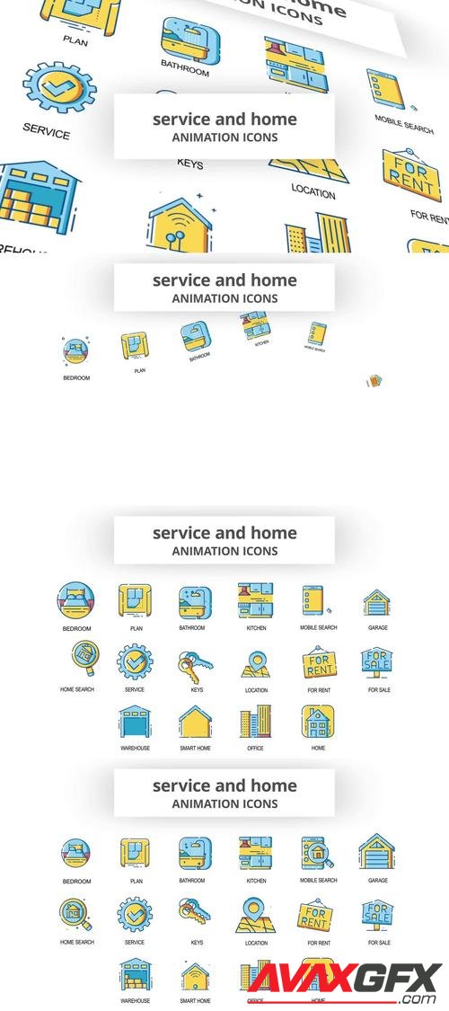 MotionArray – Service & Home - Animation Icons 911624