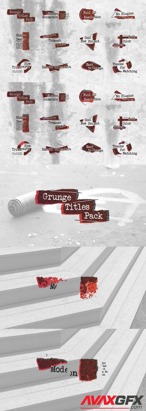 MotionArray – Grunge Titles Pack 1025962