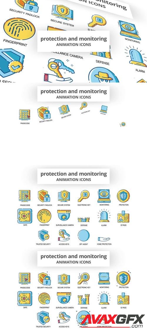 MotionArray – Protection & Monitoring - Animation Icon 911618