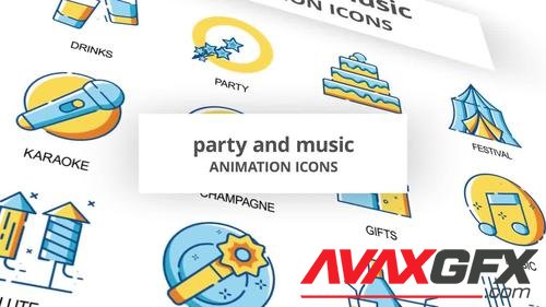 MotionArray – Party & Music - Animation Icons 911615