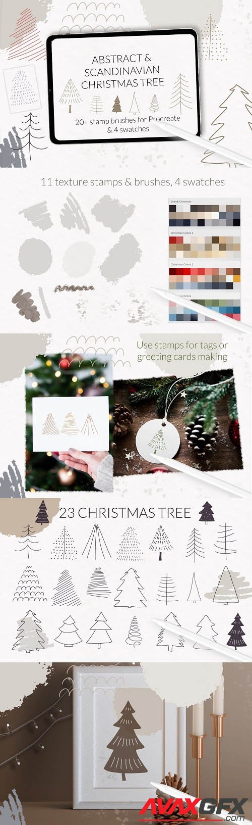 Scandinavian abstract Christmas tree - 6620627