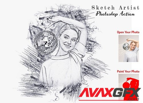 Sketch Artist Photoshop Action - 6638980