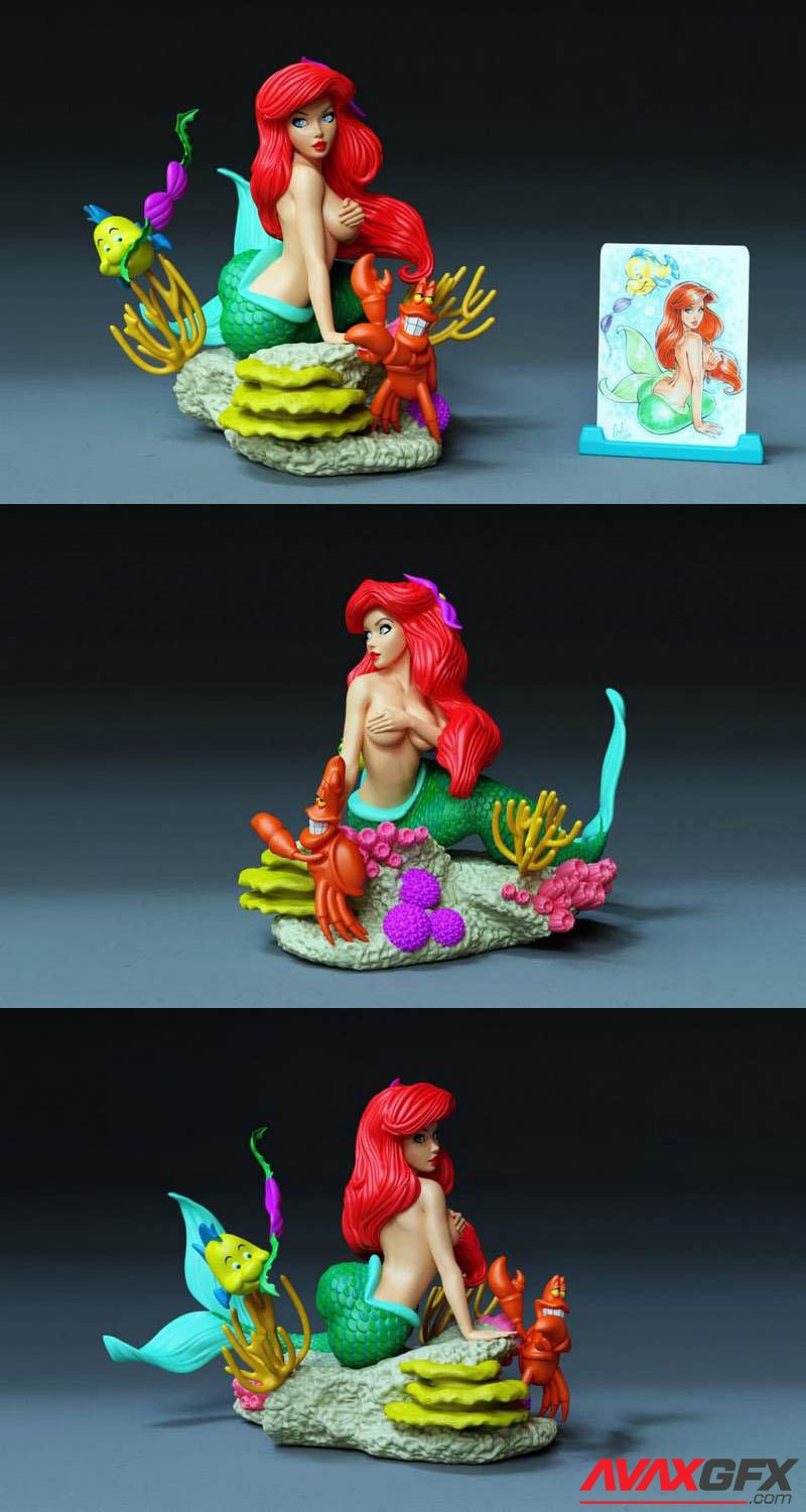 Ariel The Little Mermaid Disney 3D Printable STL