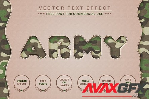 Military - editable text effect - 6639687