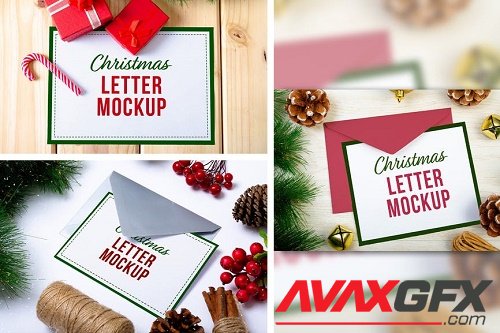 Christmas Letter Mockup Set - SNCTRQF