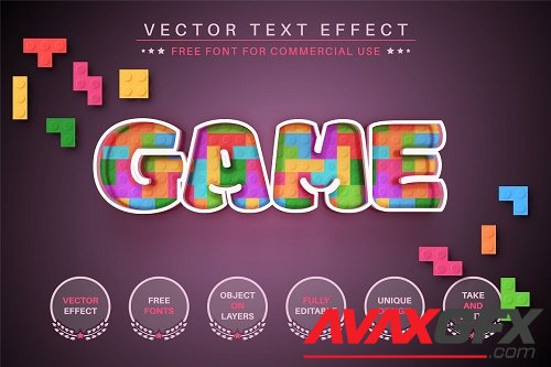 Puzzle Game - Editable Text Effect - 6585673