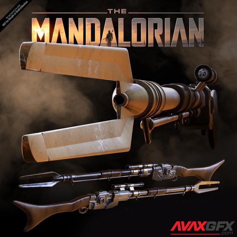 Mandalorian Rifle 3D Printable STL