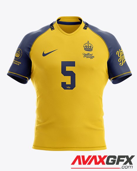 Men’s Rugby Jersey Mockup 15834